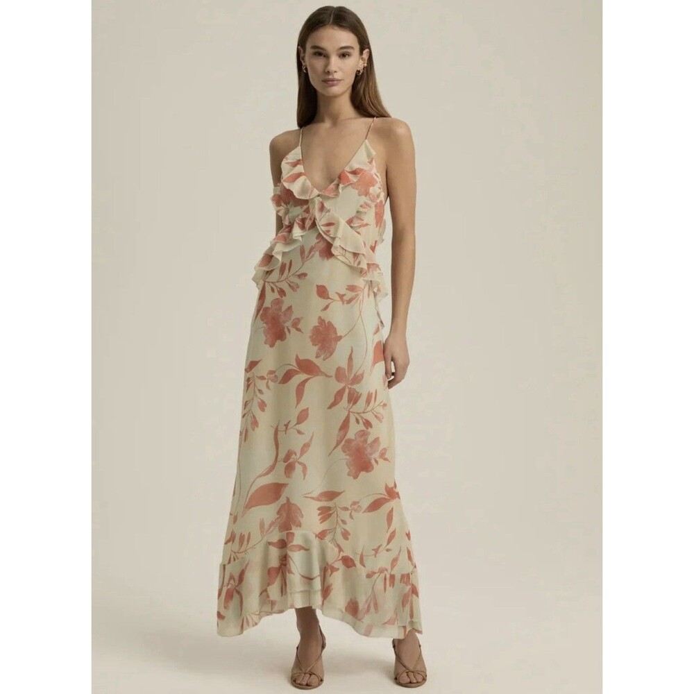 NWT Favorite Daughter The Who Me Floral Maxi Dress V Neck Sz Medium